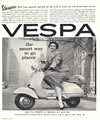 Image of 1956 B&W print Vespa ad