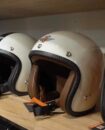 Davida Speedster helmets on display at Motorino